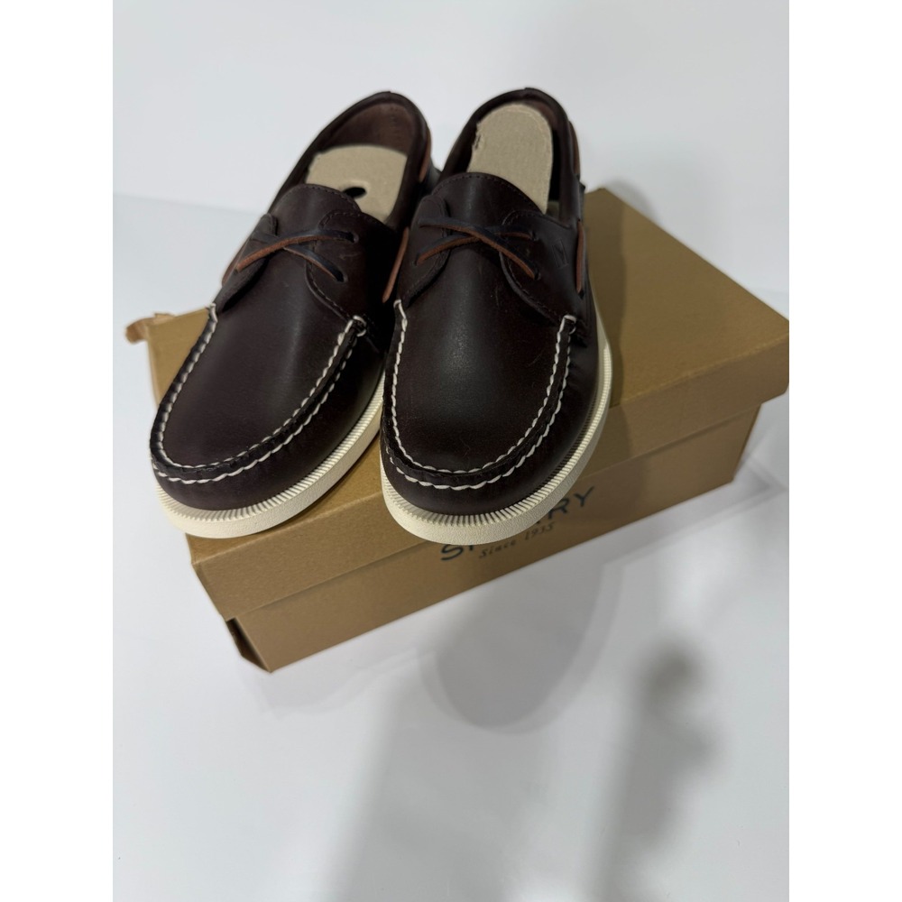 Sperry Authentic Original 2-Eye Boat Shoe Mens 7.5 Amaretto Brown New